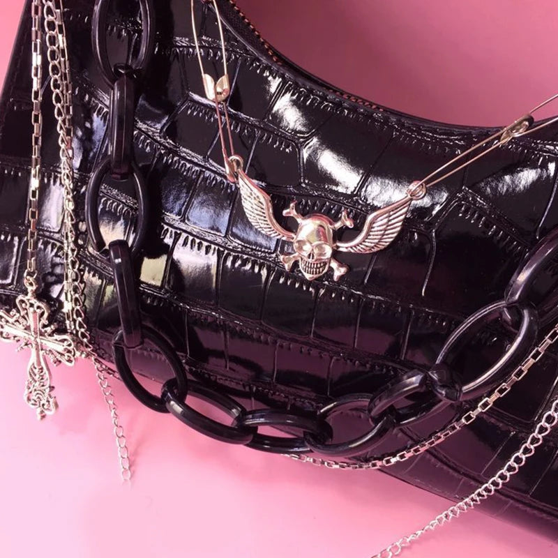 Luxury Gothic Punk Underarm Bag