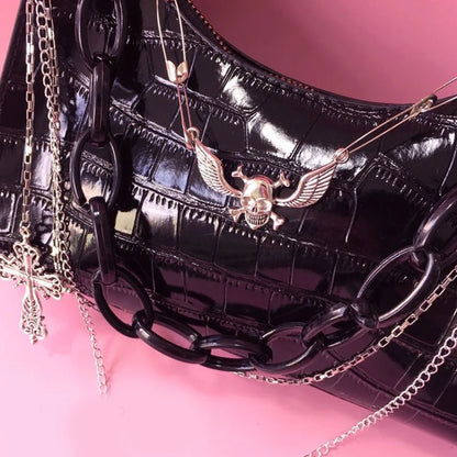 Luxury Gothic Punk Underarm Bag