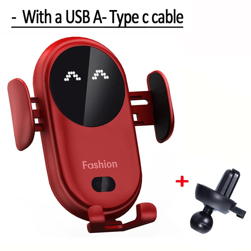 Smart Infrared Auto-Clamping 30W Fast Wireless Car Charger Mount