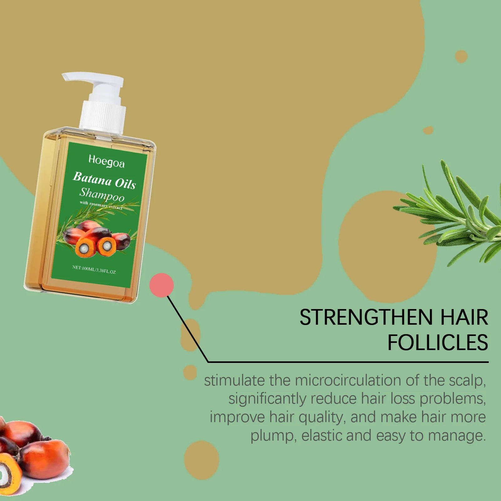 Batana Oil & Rosemary Hair Growth Shampoo - Deep Repair & Scalp Nourishing Treatment - 11