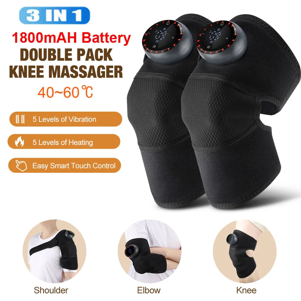 3-in-1 Heated Knee Shoulder Elbow Massager with Vibration