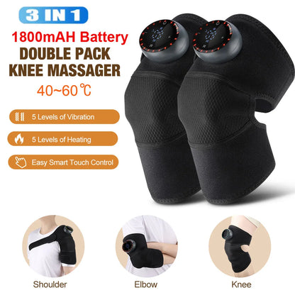 3-in-1 Heated Knee Shoulder Elbow Massager with Vibration