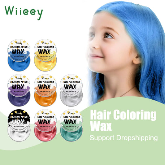 Temporary Hair Color Wax for Kids - Washable Colored Hair Paint for Parties