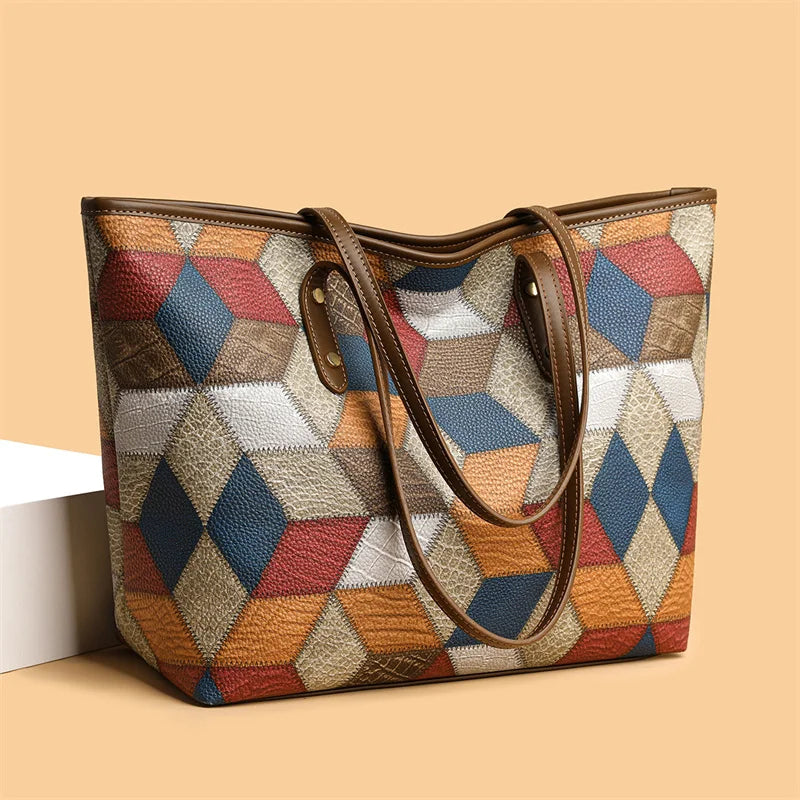 Luxury Vintage Leather Commuter Tote