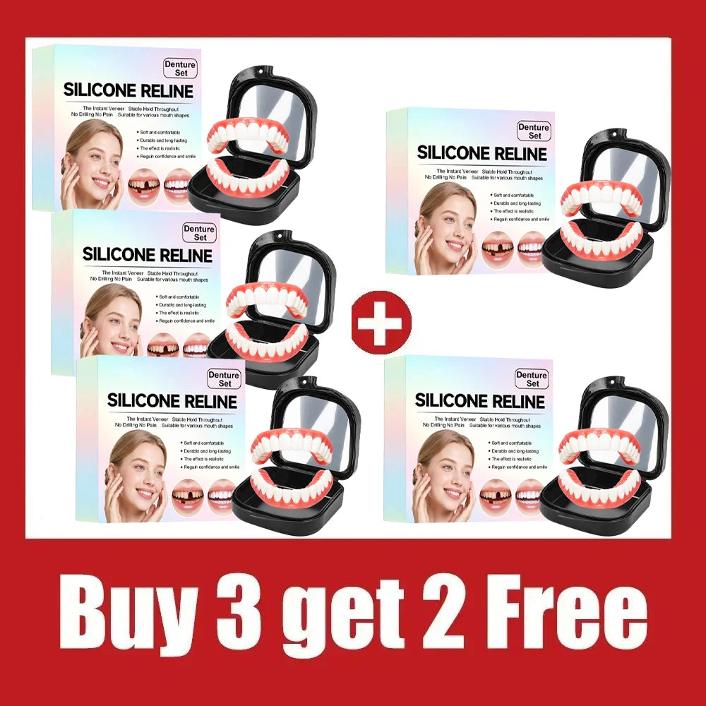Natural Fit Silicone Dentures - Instant Cosmetic Smile & Oral Comfort - 13
