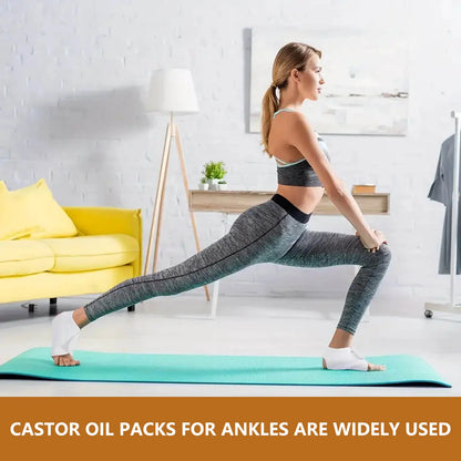 Castor Oil Foot Compression Wrap for Pain Relief & Relaxed Feet