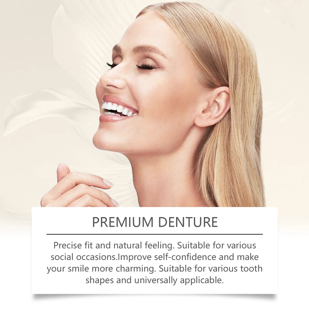 Comfortable Temporary Silicone Denture Set for Instant Smile Restoration