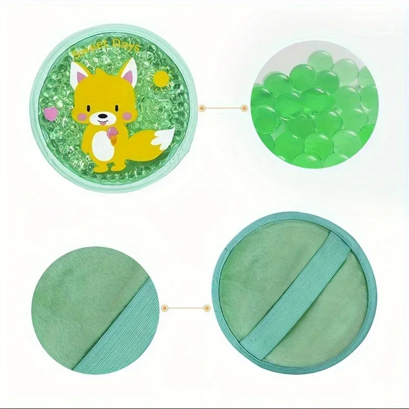 Reusable Cartoon Gel Ice Pack - Hot & Cold Therapy for Pain Relief - 4