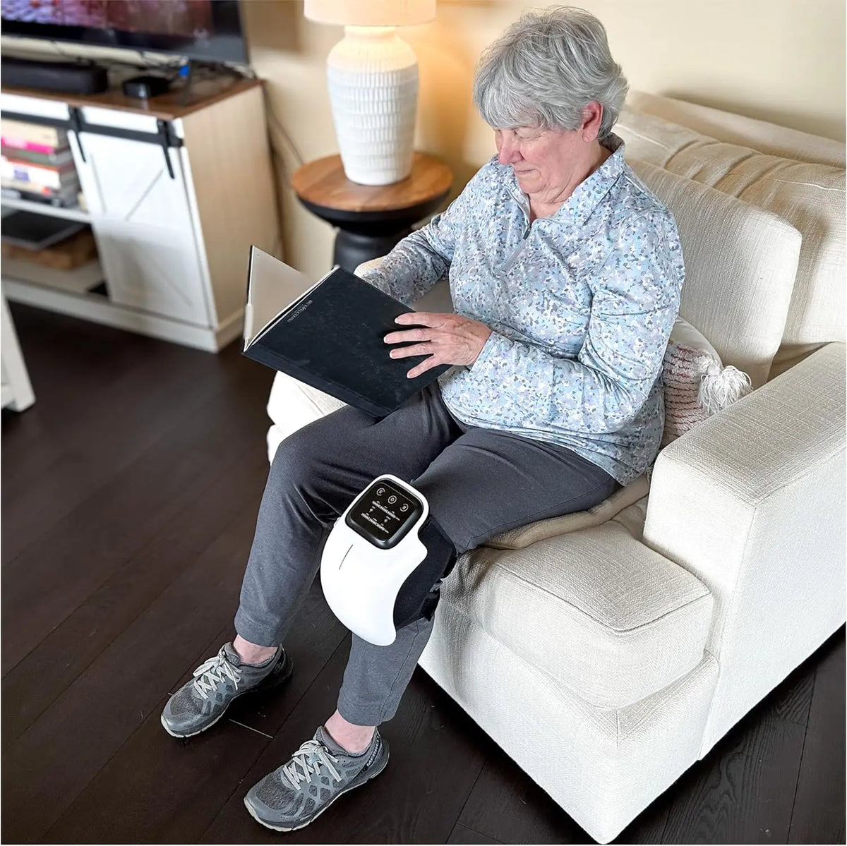 3-in-1 Cordless Knee Massager - Adjustable Vibration & Heat Therapy for Pain Relief