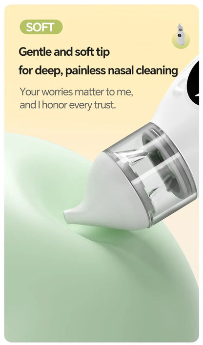 Electric Baby Nasal Aspirator - Rechargeable Nose Cleaner for Congestion Relief