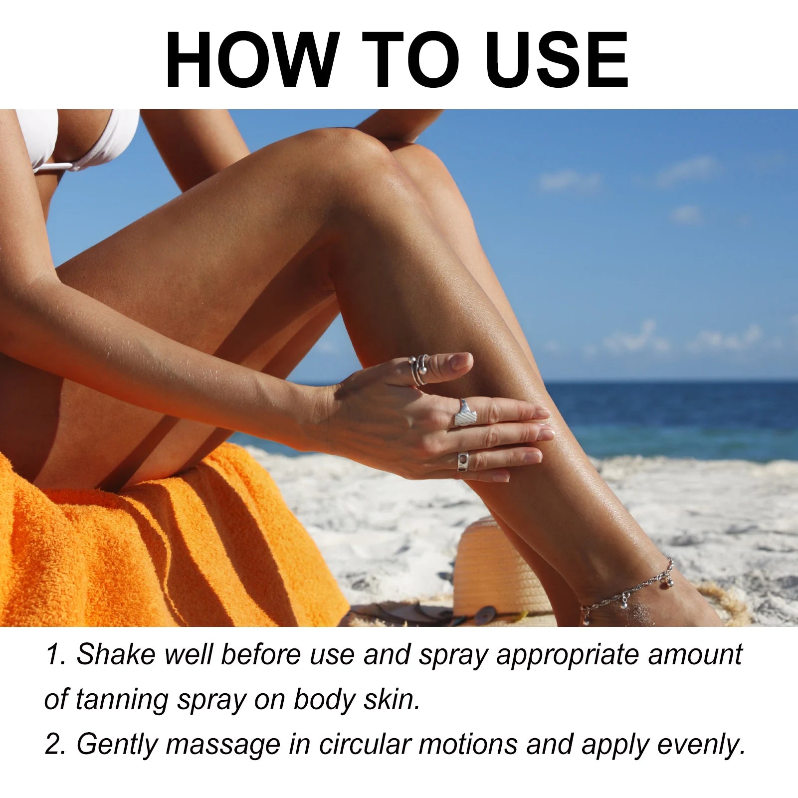 Sunless Tanning Spray for Natural Glowing Skin - Moisturizing Body Bronzer Mist - 10