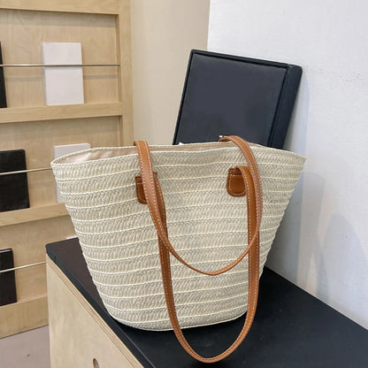 Luxury Bohemian Straw Tote