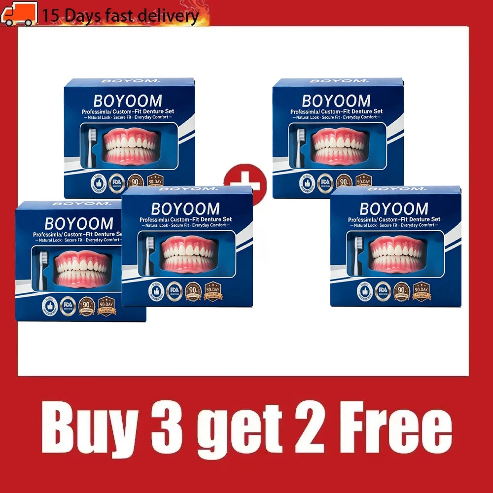 Custom Fit Smile Veneers - Comfortable Natural Looking Cosmetic Teeth Set - 7