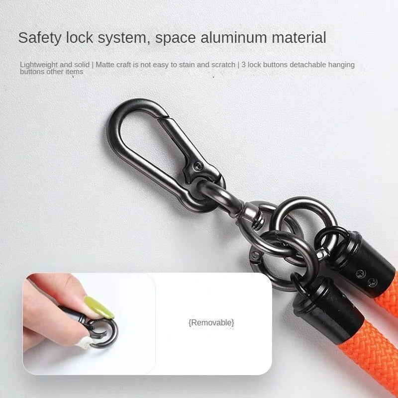 Universal 8mm Crossbody Phone Lanyard - Adjustable Detachable Neck Strap