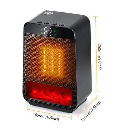 Portable PTC Ceramic Electric Space Heater with LED Display and Timer