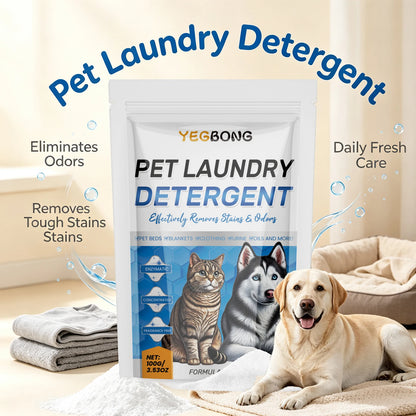 Pet Laundry Stain & Odor Remover Enzyme Detergent Powder for Bedding and Clothing