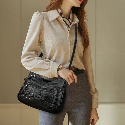 Luxury Vintage PU Leather Handbag