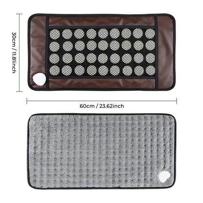 Jade Stone Heating Pad - Double Sided Heated Seat Cushion for Back & Body Pain