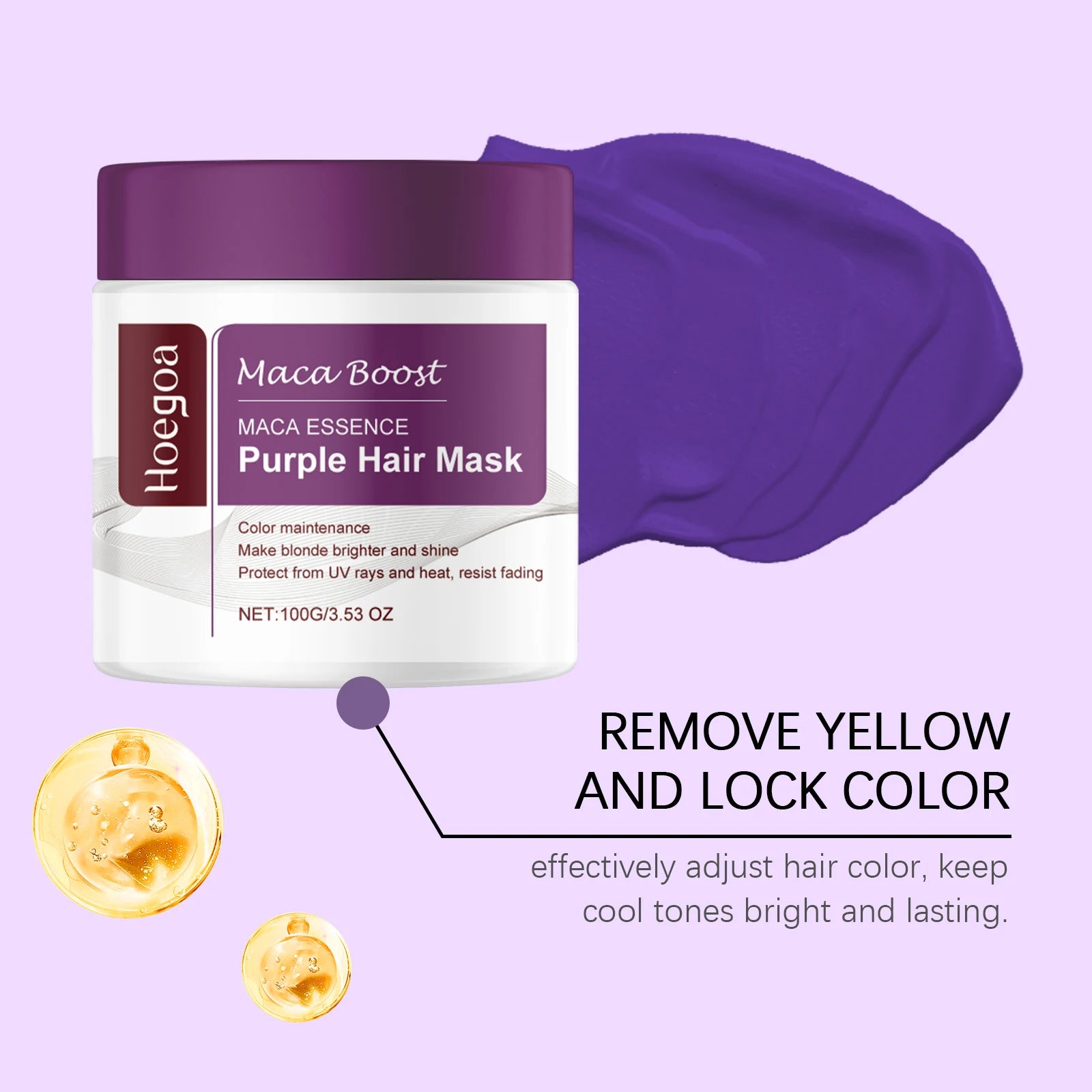 Purple Toning Hair Mask & Shampoo Set for Blonde Hair Repair & Color Protection - 11