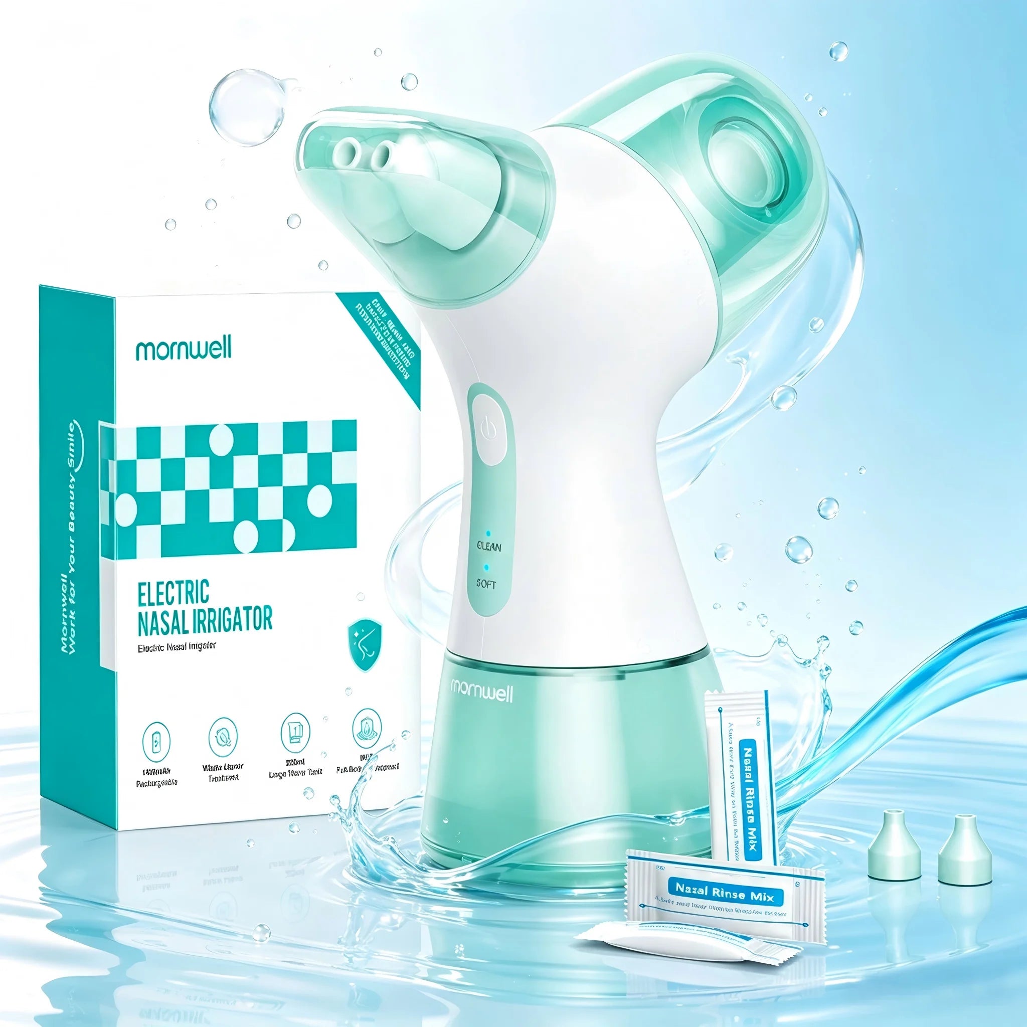 Portable Electric Nasal Irrigator - Rechargeable Sinus Rinse Machine - 1