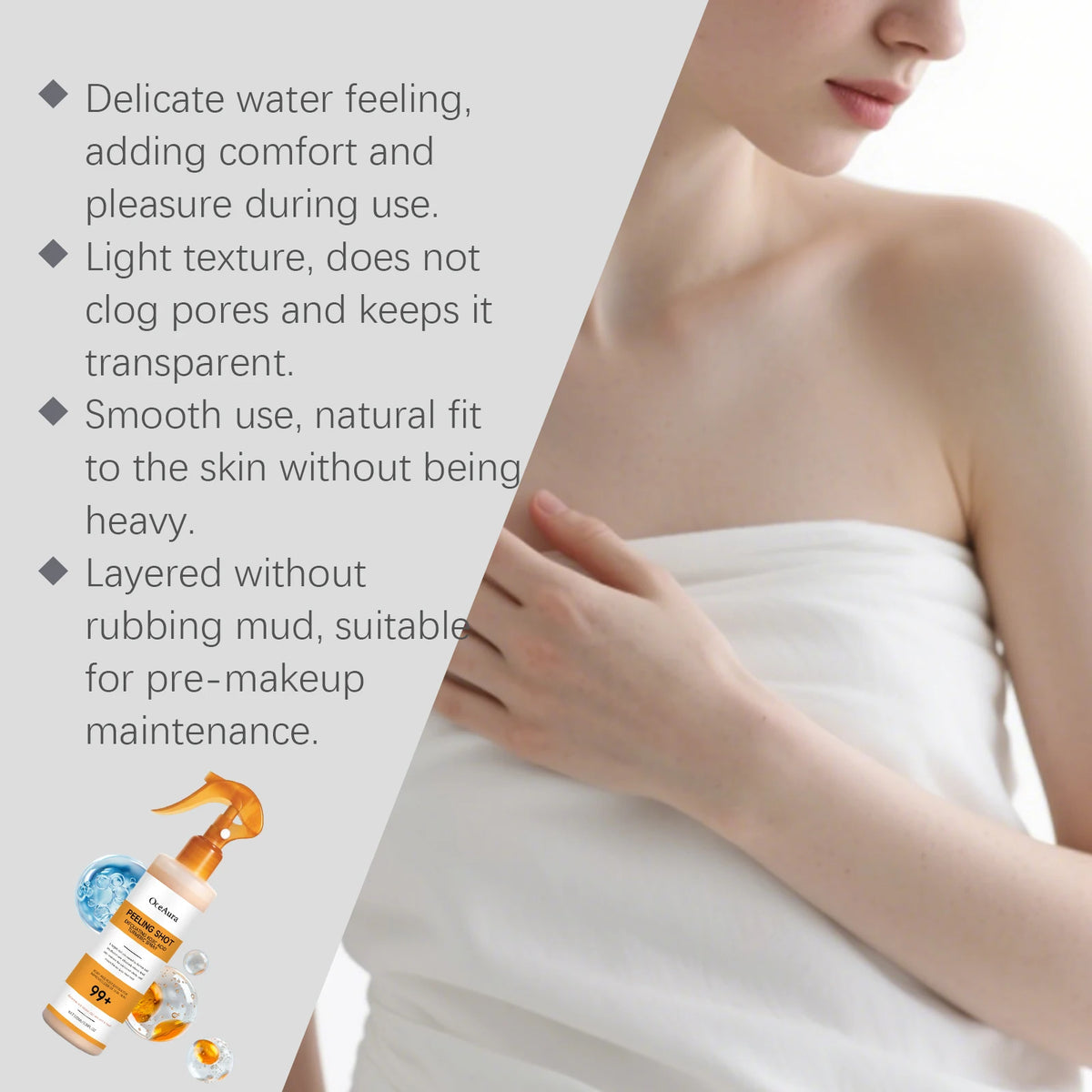Exfoliating Turmeric Body & Foot Peeling Spray for Brightening & Smooth Skin