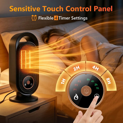 Portable Electric Ceramic Space Heater for Home Office Quiet Fast Heating