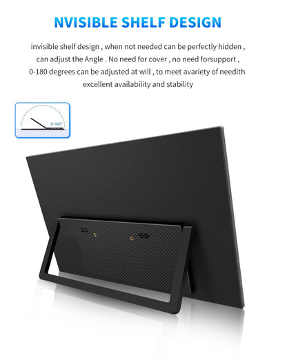 15.6" FHD Portable Monitor - IPS Gaming Laptop Display with USB-C & HDMI
