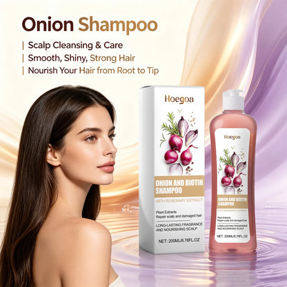 Onion & Biotin Hair Repair Shampoo - Nourishing Scalp & Anti-Dandruff Treatment
