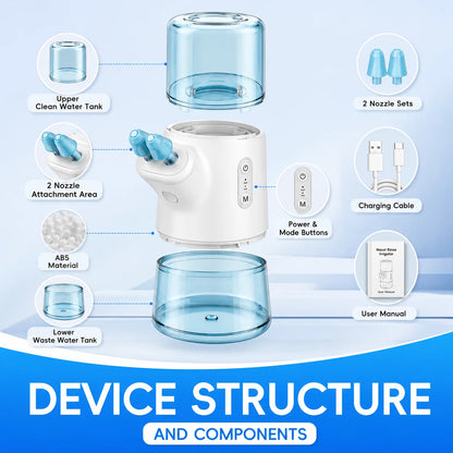Portable Electric Nasal Irrigator - Rechargeable Sinus Rinse Device