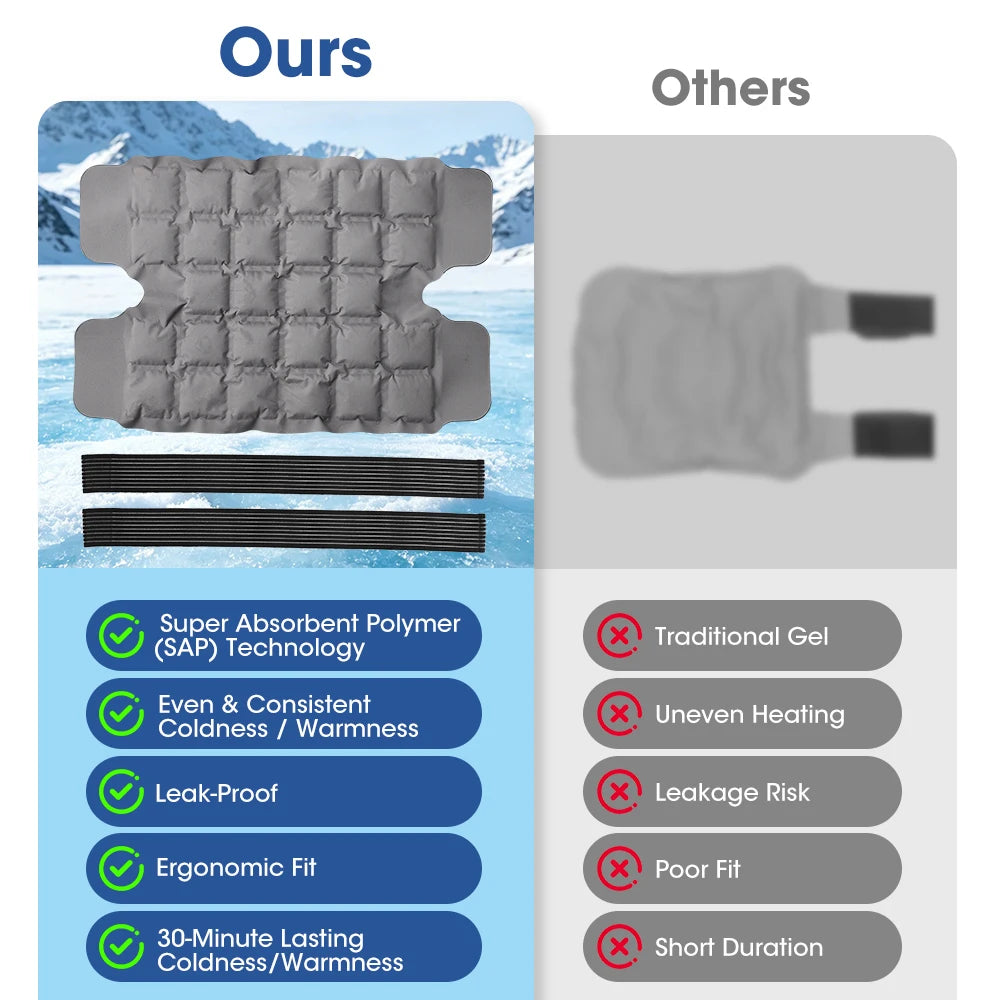 Dual-Action Hot & Cold Therapy Knee Wrap for Pain Relief and Recovery - 12