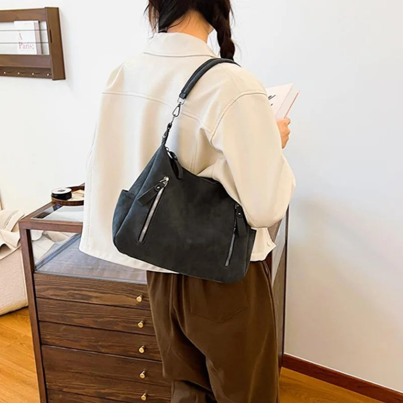 Luxury Retro Matte Shoulder Bag