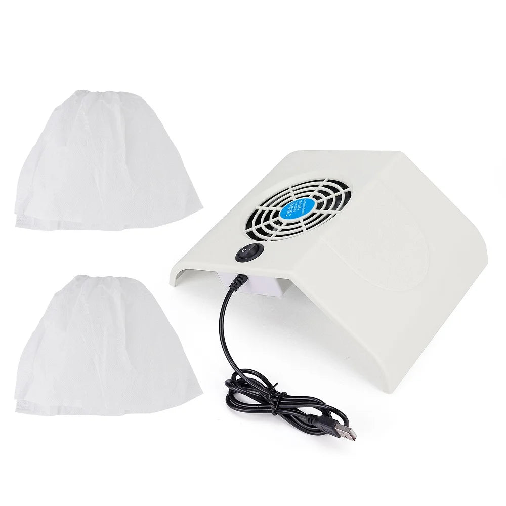 Portable USB Nail Dust Collector 24W Manicure Vacuum Extractor - 23