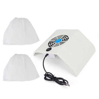 Portable USB Nail Dust Collector 24W Manicure Vacuum Extractor