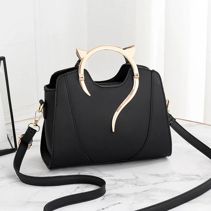 Luxury Cat Handle Shell Bag