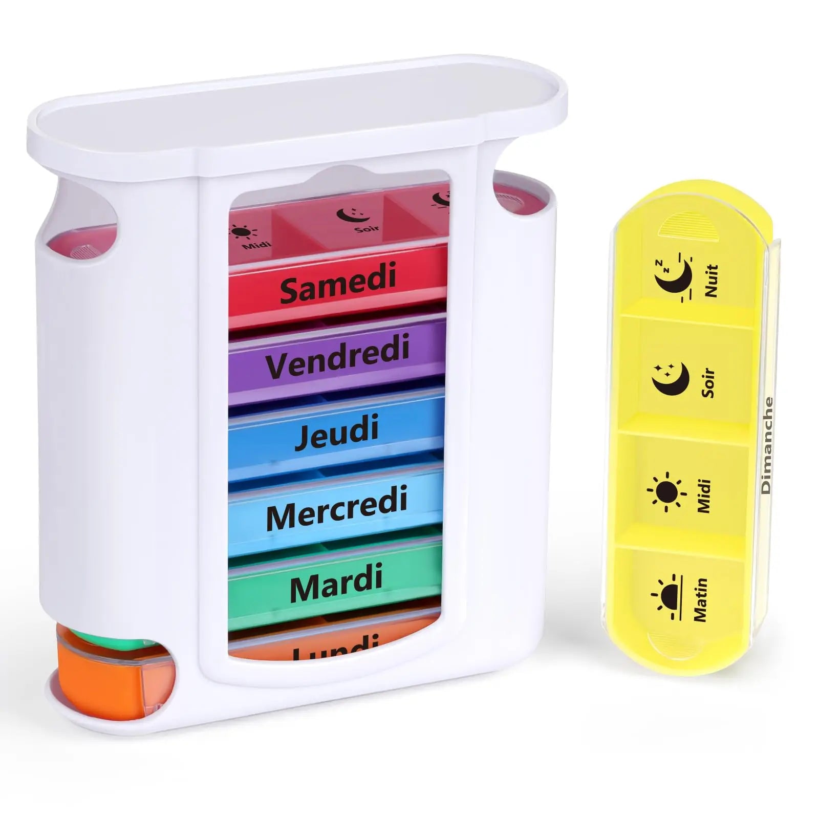 7-Day Weekly Pill Organizer 4 Times a Day Pill Box - 12