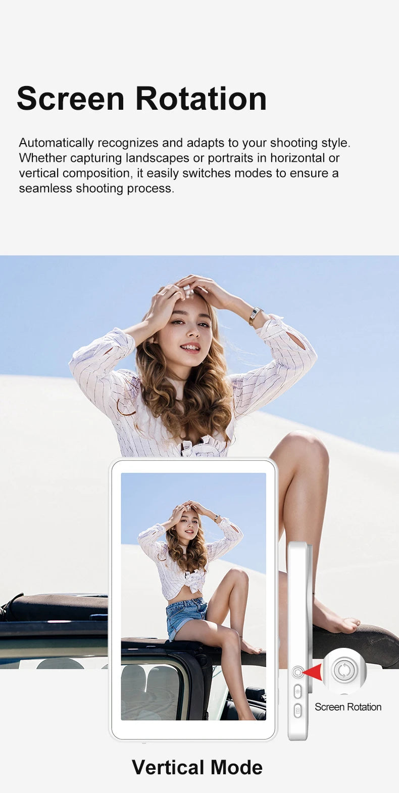 Magnetic Phone Monitor: HD Wireless External Screen for Selfie & Vlogging