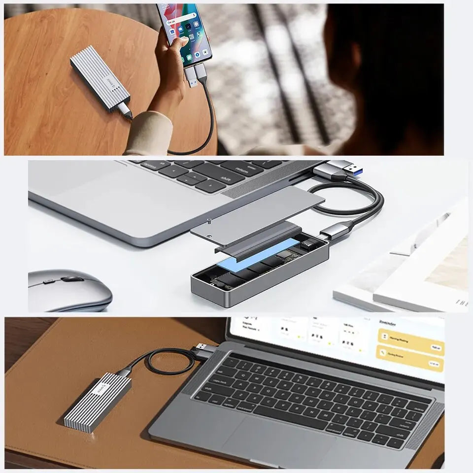 ORICO NVMe M.2 SSD Enclosure 40Gbps USB4 External Case for PCIe SSD - 19