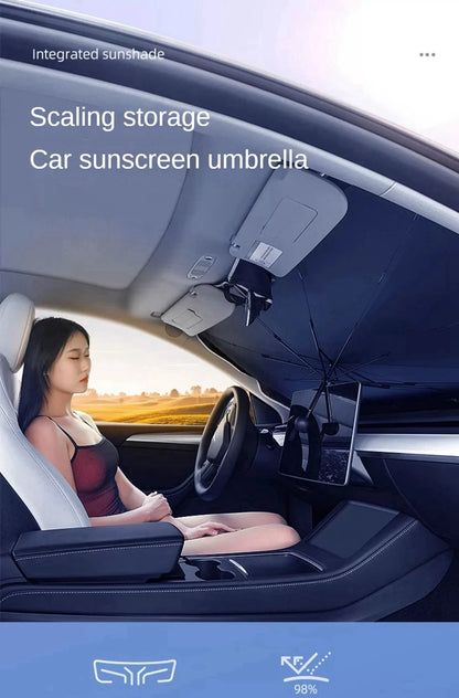 Universal Car Windshield Sunshade Umbrella - UPF 80+ UV Block