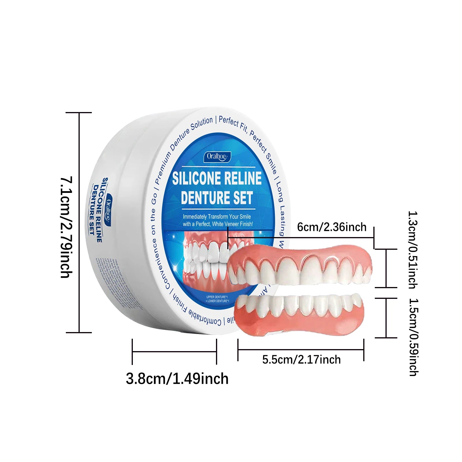 Flexible Silicone Cosmetic Denture Reline Set for Instant Smile Transformation - 10