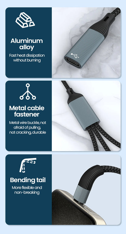 USB-C to 3-Port USB 3.0 Hub Adapter - High-Speed Data & OTG Splitter