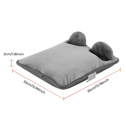 USB Heated Foot Warmer - Plush Electric Heating Pad for Office and Home