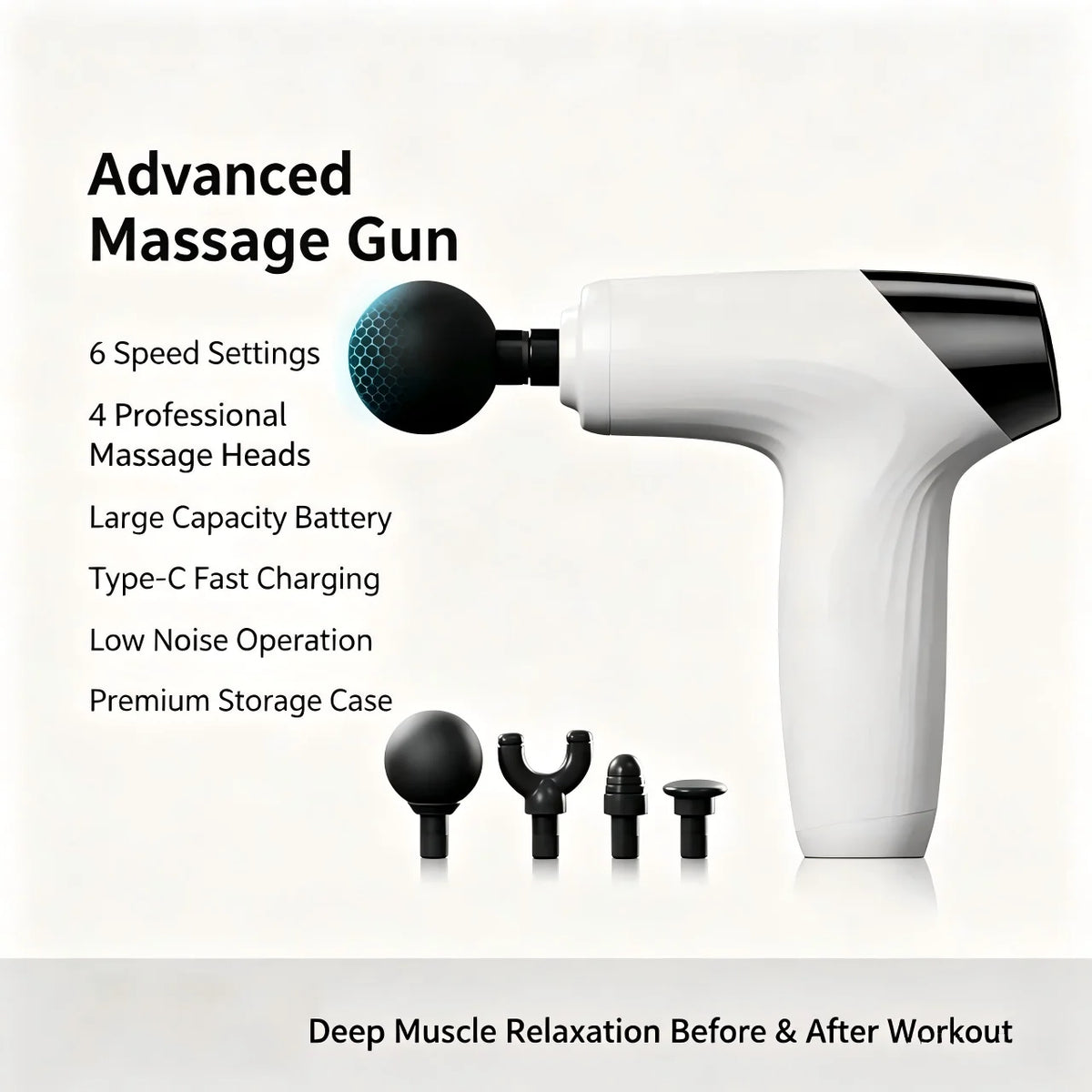 Mini Deep Tissue Percussion Massage Gun for Muscle Relaxation & Pain Relief