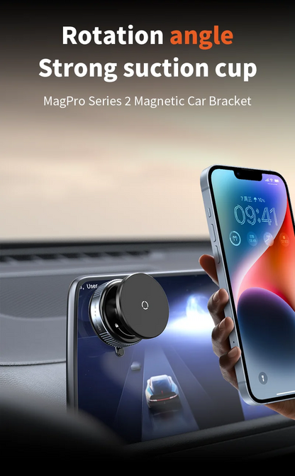 Strong Magnetic Vacuum Suction Cup Phone Holder for Car, Gym & Kitchen