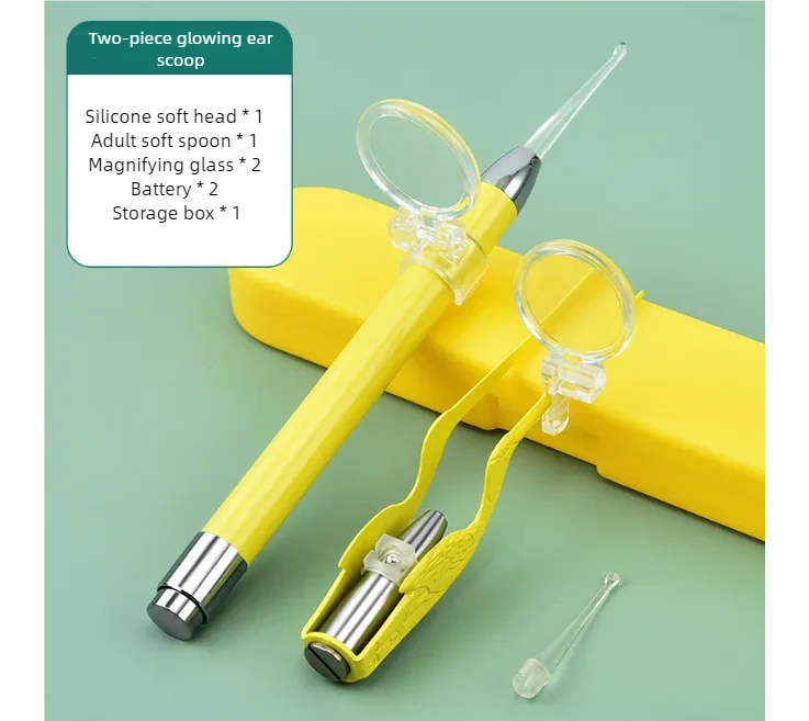 LED Illuminated Ear Wax Removal Kit - Professional Stainless Steel Ear Cleaning Tool