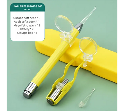 LED Illuminated Ear Wax Removal Kit - Professional Stainless Steel Ear Cleaning Tool