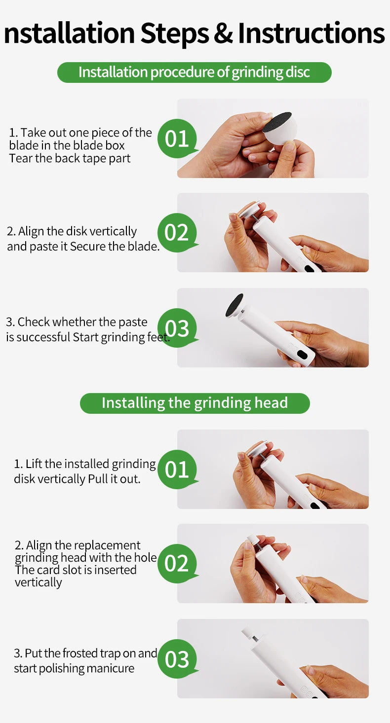 Electric Foot Callus Remover - Professional Cordless Pedicure Tool for Smooth Feet - 18
