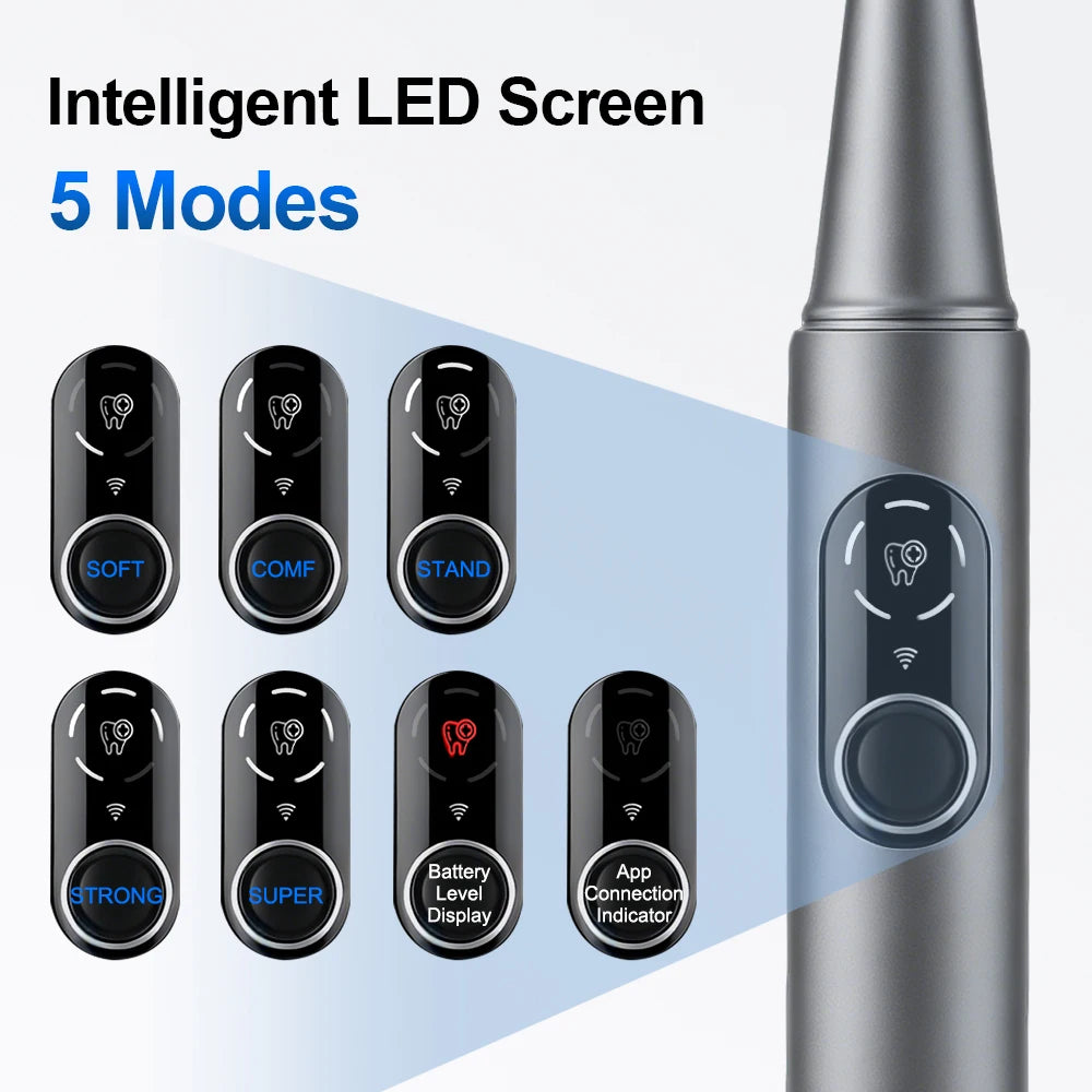 Visual Ultrasonic Tooth Cleaner with HD Camera & LED Light - 4