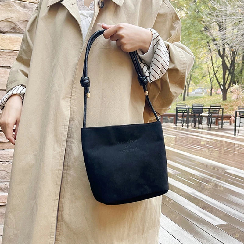 Luxury Retro Suede Tote