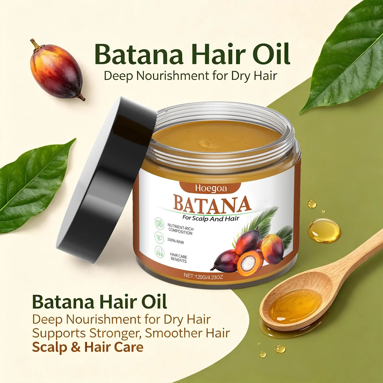 Batana Hair Mask for Deep Repair & Damage Control – Nourishing Scalp Treatment - 1