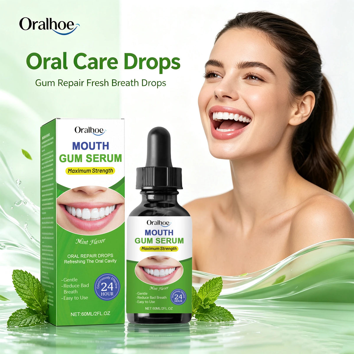 Herbal Oral Gum Repair Drops - Fresh Breath & Teeth Cleansing Treatment
